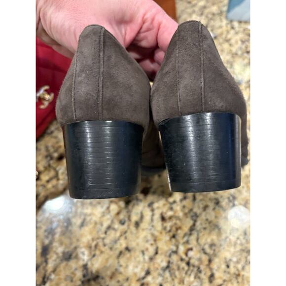 MUNRO ANNEE Taupe suede leather size 7.5 heel professional career comfort shoes - Picture 6 of 8